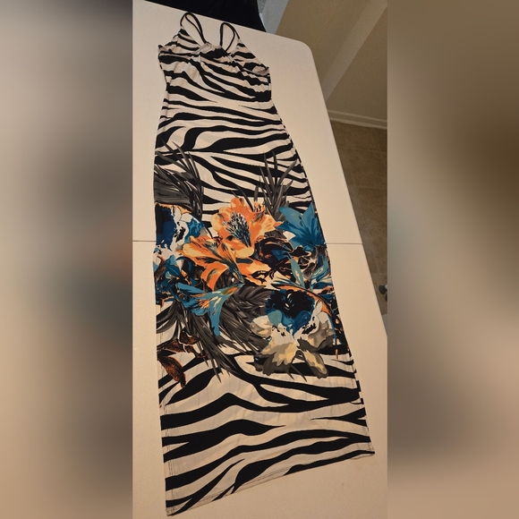 S-Twelve Dresses & Skirts - S-Twelve Black and Orange Floral Dress